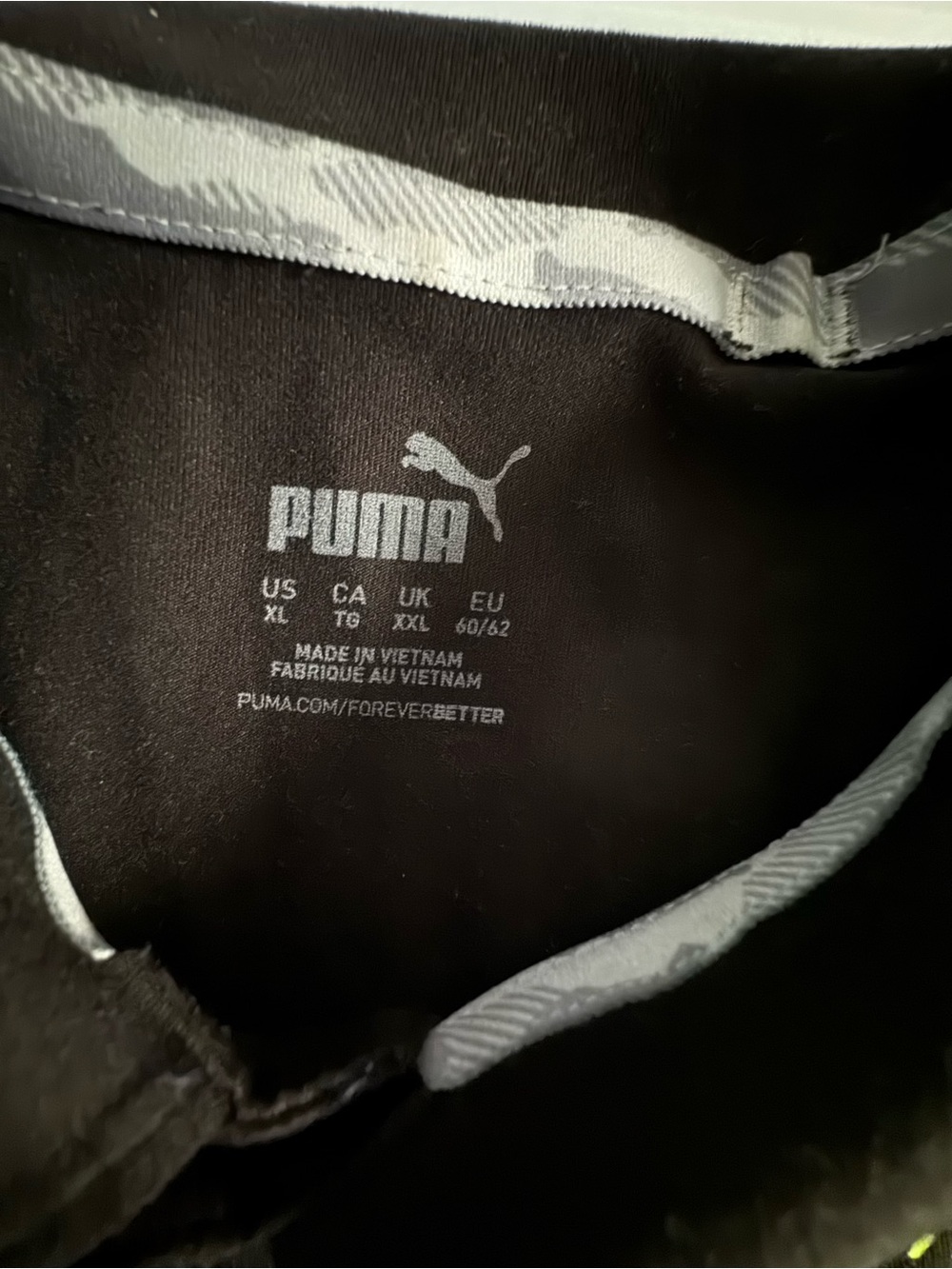 Puma Black Polo with Green Accent Stripes - Picture 3 of 6